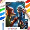 Nick Judy Proposal Oil Painting Kit Home Bedroom Wall Decor Handmade Gift Zootopia Romantic Rain Scene Artworks Painting Craft