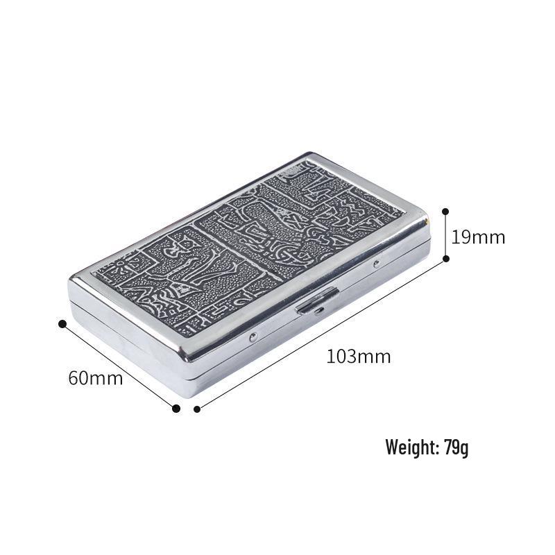 Triple-Use 10cm Metal Cigarette Case: Coarse, Medium, Fine Pressure-Resistant Portable for Men