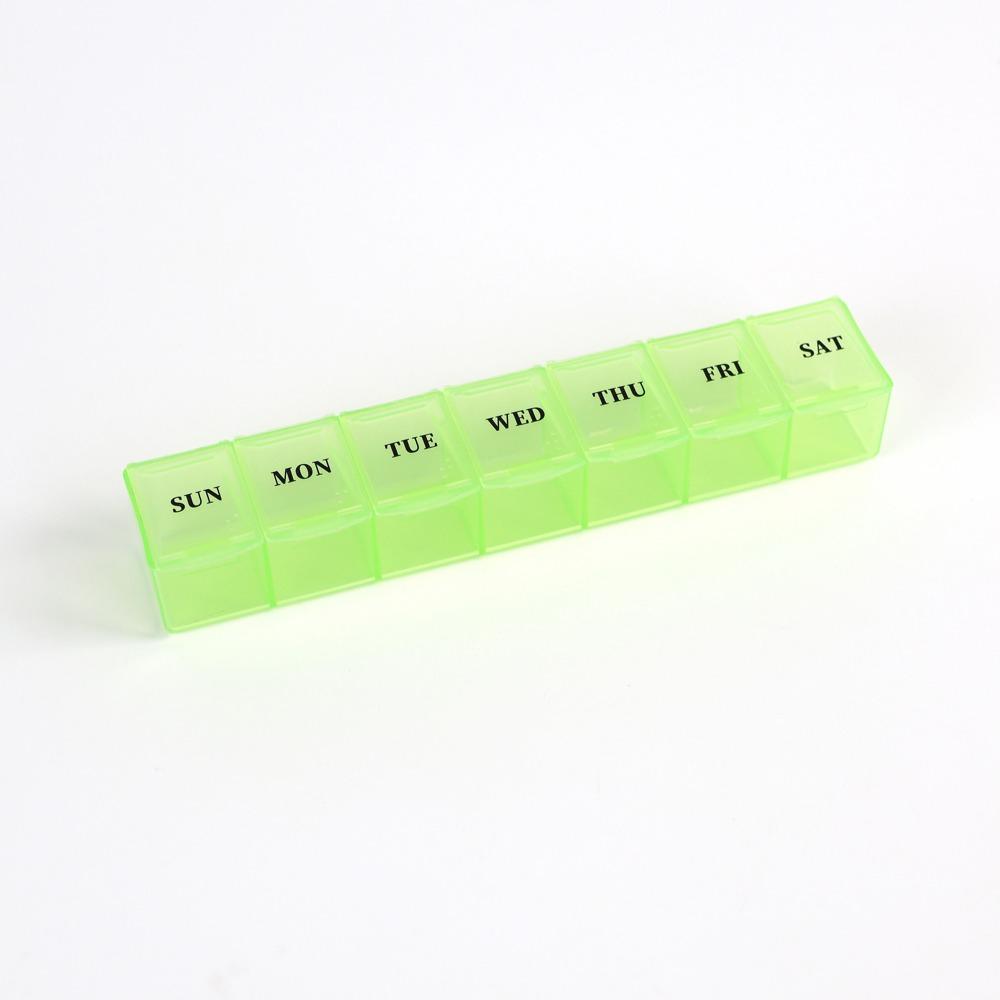 New Hot Weekly Premuim Portable 7 Grids 1 Times A Day Pill Storage Cases Box Organizer Container for Vitamins Medicine Fish Oils