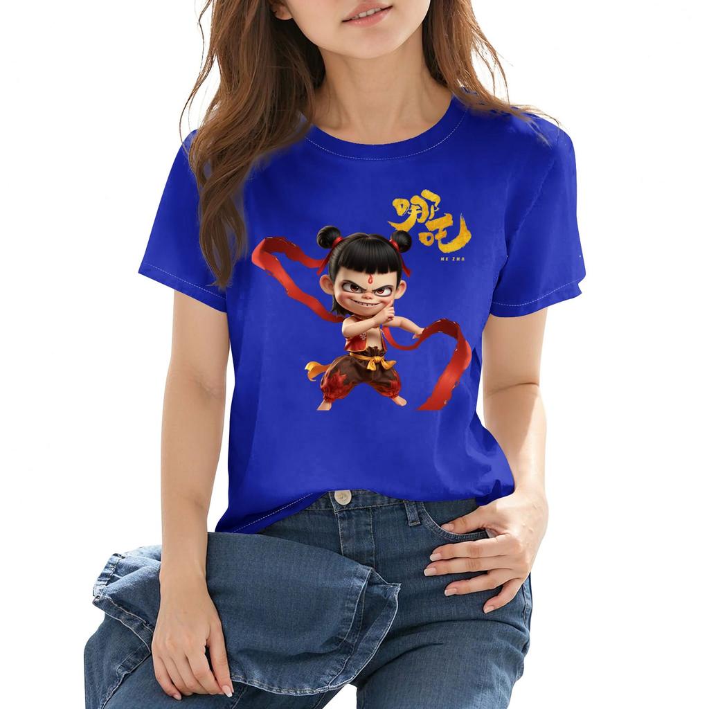 Lässiges, kurzärmliges, bedrucktes T-Shirt mit Rundhalsausschnitt für Kinder