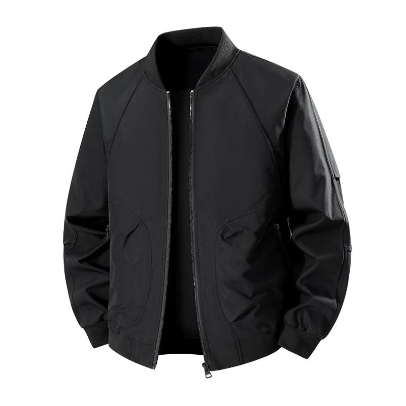 Men's Lightweight Bomber Jacket Water-Resistant Baseball Collar Casual Windbreaker Plus Size 6XL 7XL 8XL