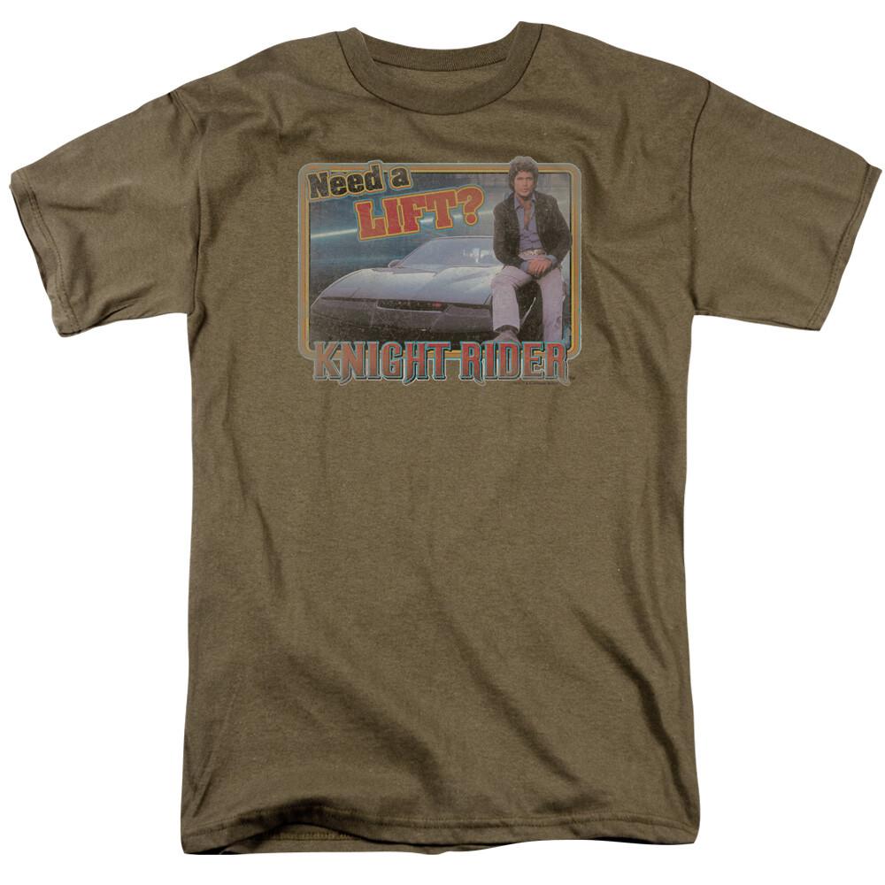 

26 Knight Rider Lift T Shirt Mens Michael Kitt Licensed Classic TV Safari Green Unisex T-Shirt XXXXL