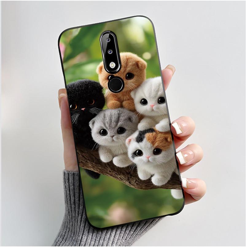 Casing For Nokia 5.1 Plus 6.1 Plus X5 X6 Luxury Dragon Cute Cool Boys Girls Soft silicon Phone Case Back Cover Black Matte Shell