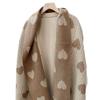 Double Sided Scarf for Women In Winter Korean Version Versatile Love Plaid Houndstooth Imitation Cashmere Scarf Multi Purpose Shawl Dual Use