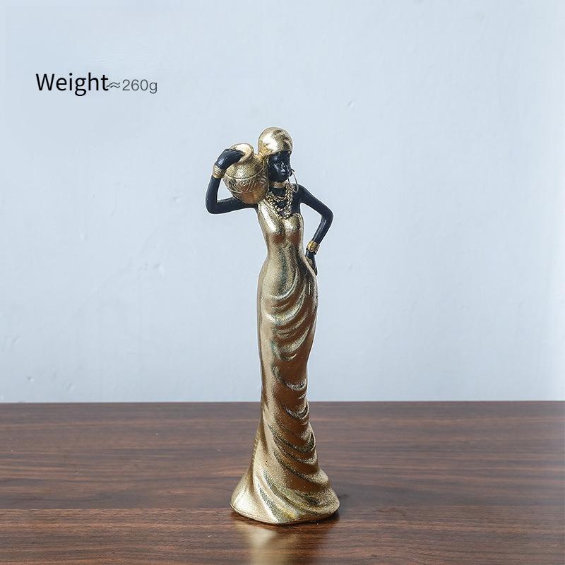Горячая Распродажа Ретро Африканские Фигурки Черные Женские Украшения Декор Дома Модные и Классические Для Гостиной Смоляные Поделки