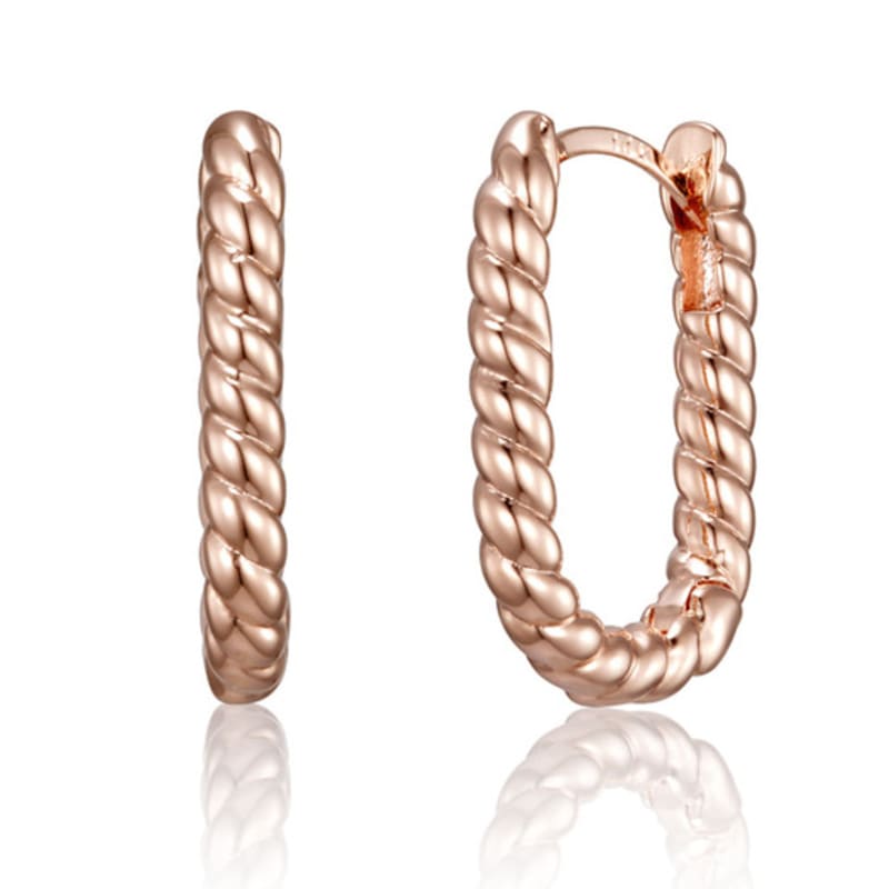 CRANNE 14K Line Square Volume Earrings C24EGP210