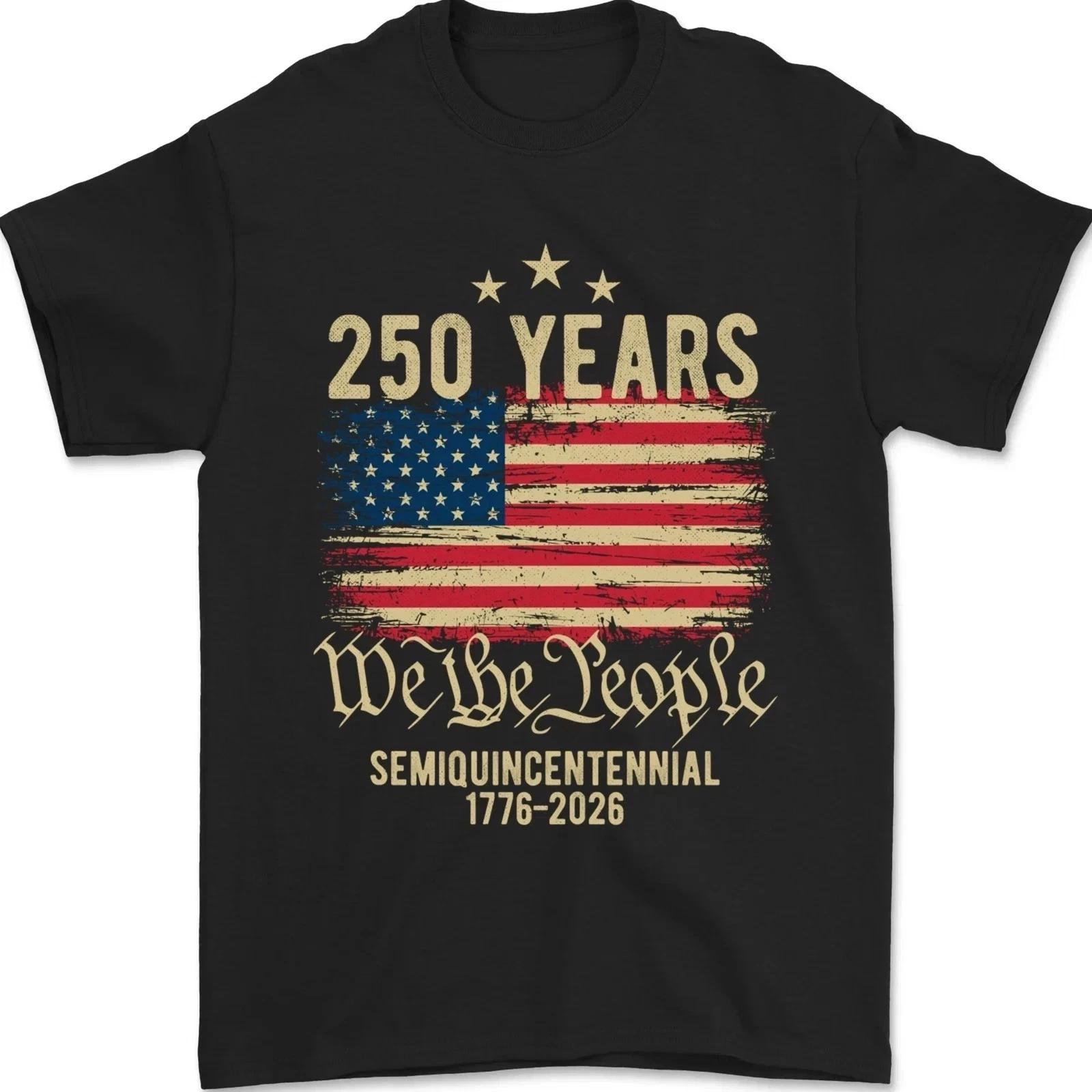 250 Years American Flag 250th Anniversary USA Patriotic Retro Unisex T-Shirt 3XL