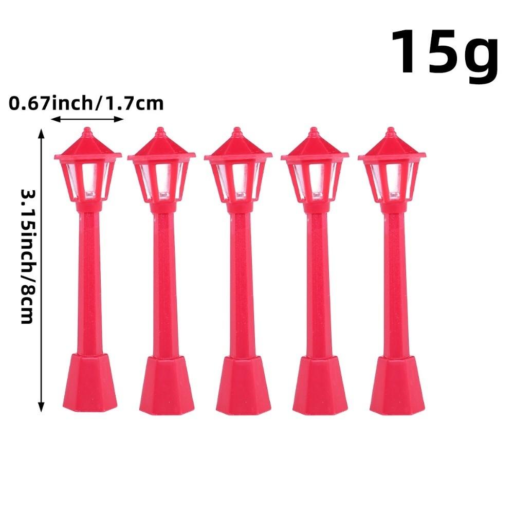 5PCS Miniature Mini Retro Street Lights Simulation Fairy Tale Garden Decor  Park Landscape