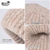 Winter versatile warm ear protection wool knitted pile hat children big head circumference show face small pullover wool hat