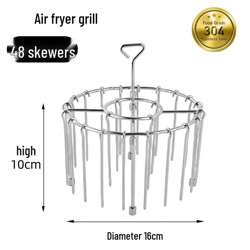 304 Stainless Steel Vertical Skewer Rack for Air Fryers