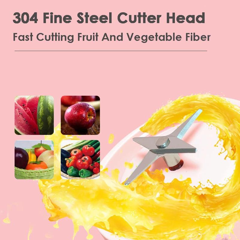 Frullatore portatile elettrico USB Mixer Juicer Machine 500ml Mini Food Smoothie Processor Spremiagrumi personale portatile