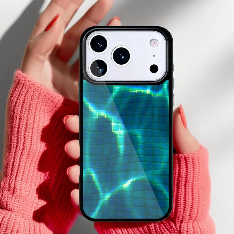 Water Pattern Pool Summer Phone Case for iPhone 17 Air 16e 15 14 13 Pro Max Back Cover for 12 11 Pro Coque