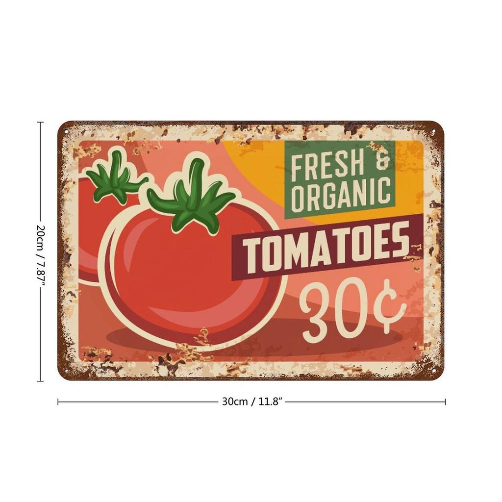 1 Pack retro rusty metal wall plaque, distressed industrial look, ideal decoration for bar café kitchen bedroom hallway or living room