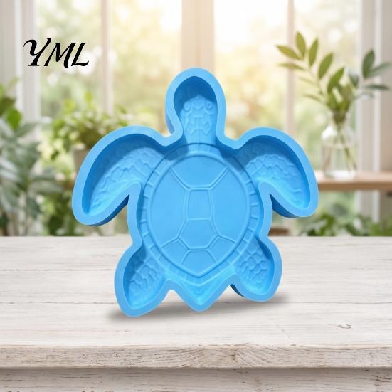 Textured Stone Molds for Patio Reusable Sea Turtle Stepping Mold Garden Art, DIY Oceans Theme Concrete Handmade Path Pavers Paver Mold, Giant Silicone