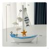 Seaside Design Boat Decor Handmade Mediterranean Sailboat Ornament PreAssembled Miniature