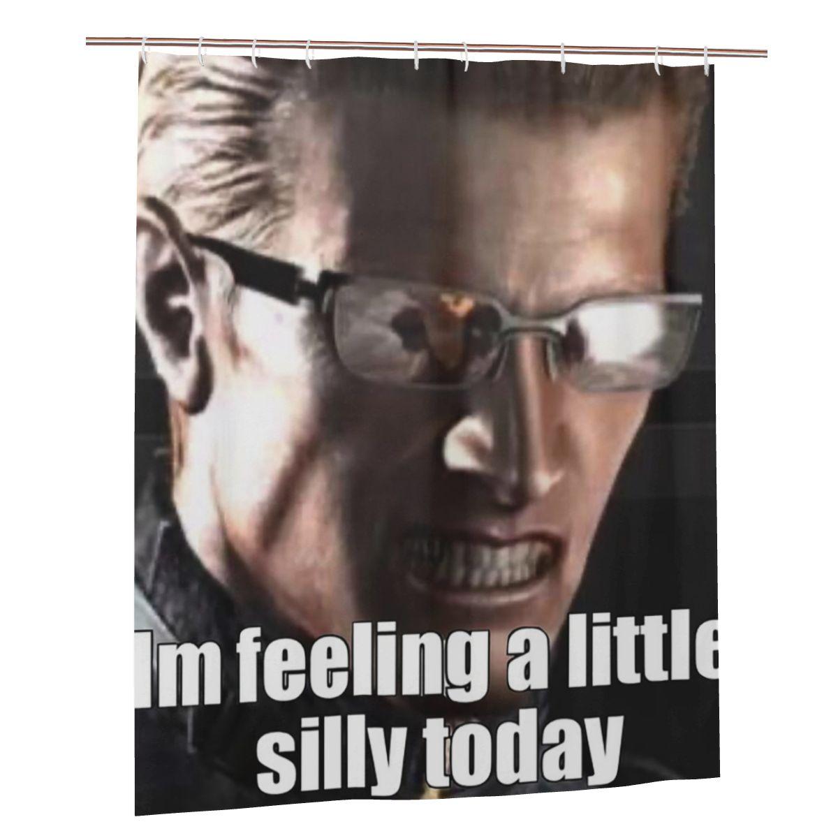 

Silly Albert Wesker Shower Curtain Bathroom Polyester Waterproof Bath Curtains With Hooks W60H190(CM)-1 Pcs
