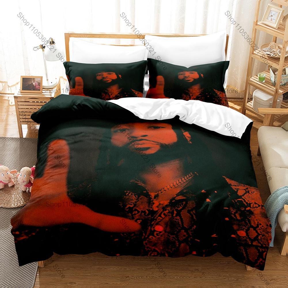 PartyNextDoor Bettwäsche-Set, Bettbezug + 2 Kissenbezüge, OVO Sound Hip-Hop Künstler Grafik Bettwäsche für Zuhause & Wohnheim