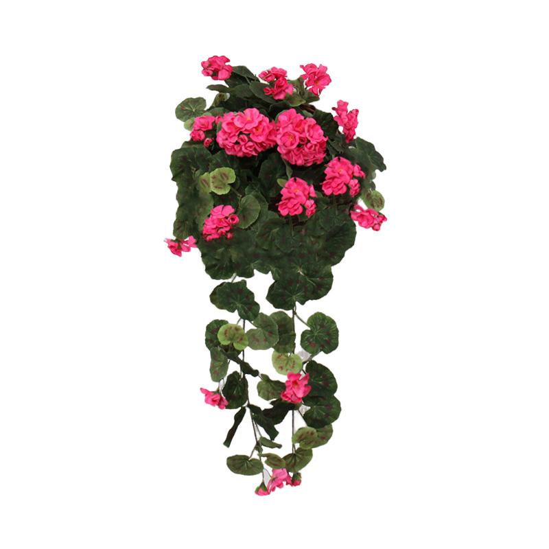 Wall Hanging Simulation Crabapple Flower Indoor Silk Flower Landscaping DIY Artificial Flower Rattan High-End Wedding Decoration