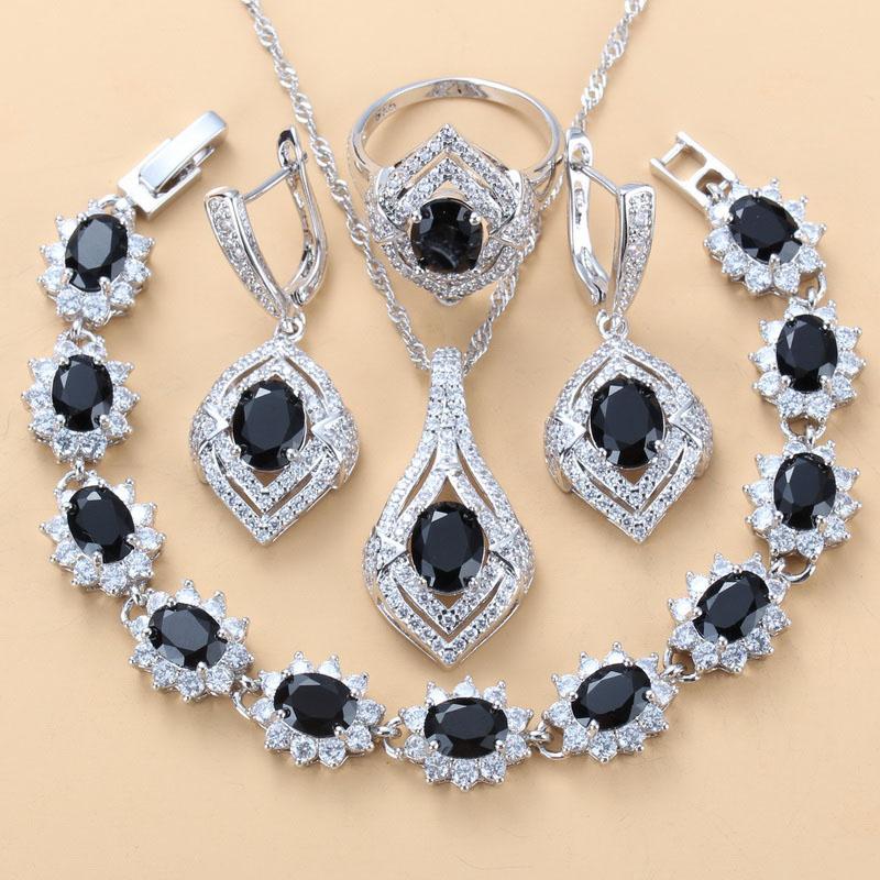 

Высококачественные модные аксессуары 925 пробы из серебра 9 цветов, наборы украшений, женский браслет, серьги и ожерелье с мистическим радугой и цирконием 7