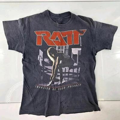 Vintažiniai RATT Invasion of Your Privacy Turas 1985 Metalo Grupės Vyriški Unisex Marškinėliai