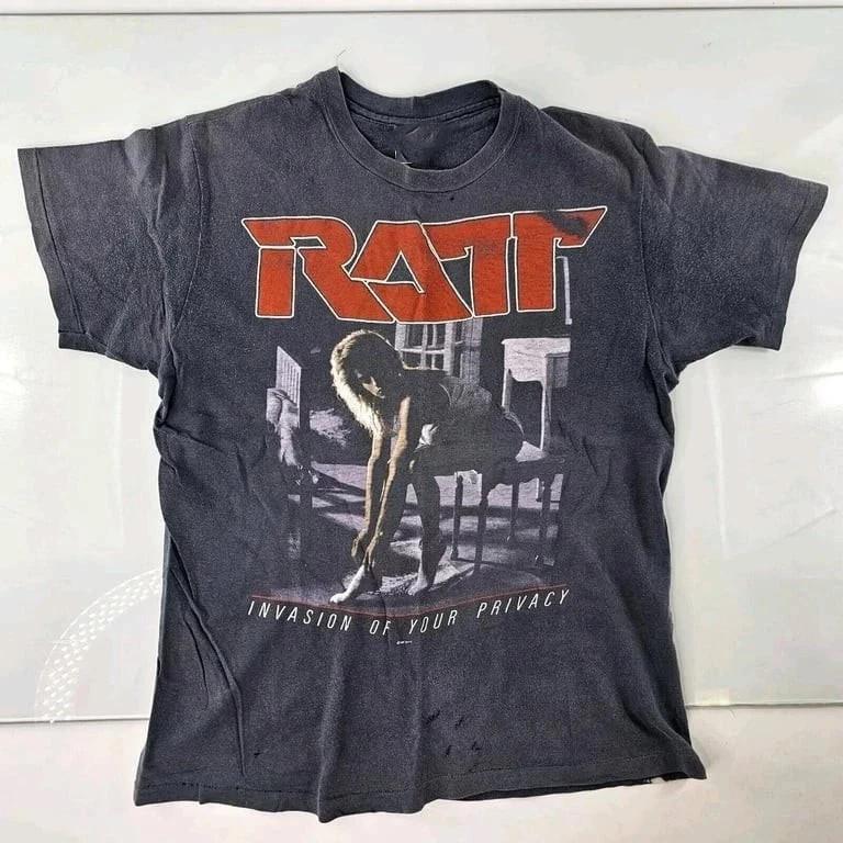 Винтажная мужская унисекс футболка RATT Invasion of Your Privacy Tour 1985 Метал-группа M