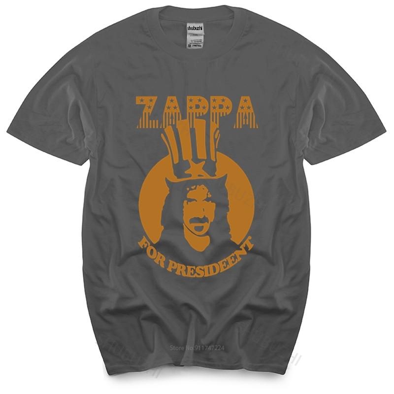 Nova Moda Camiseta Masculina Tripulao Pescoo T Frank Zappa Zappa Para Presidente T Camisa Masculina Algodo Camiseta Muitas Cores Topos
