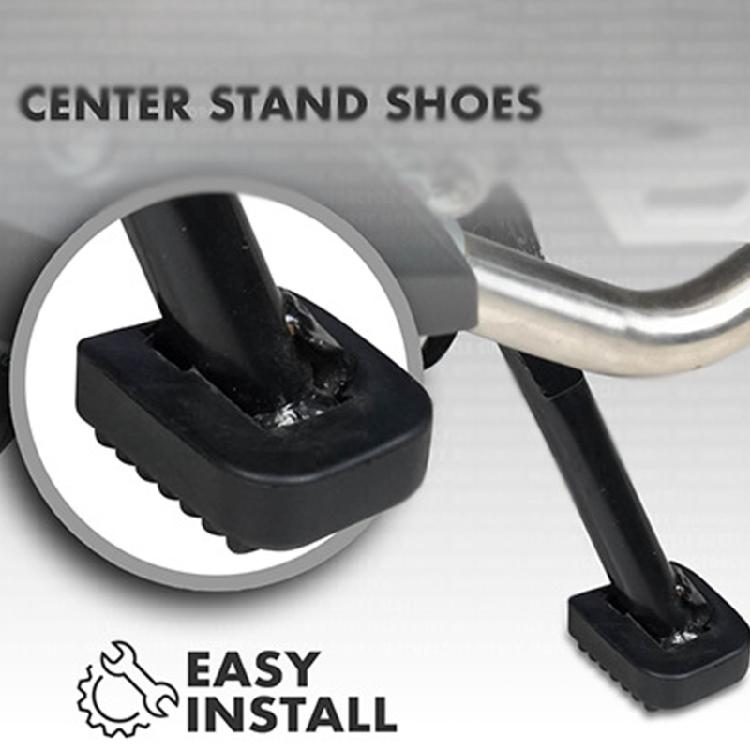 Motorcycle Kickstand Pads Rubber Stabilizers Non Slip Surfaces Motorcycle Side Stand Protector set for Secure Parking
