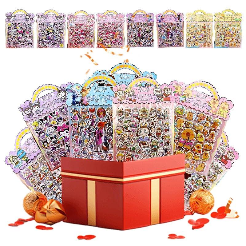 Luxury 5/10/20-piece random lucky bag featuring character 3D stickers. Perfect for planner decoration, DIY planners, character decorations,