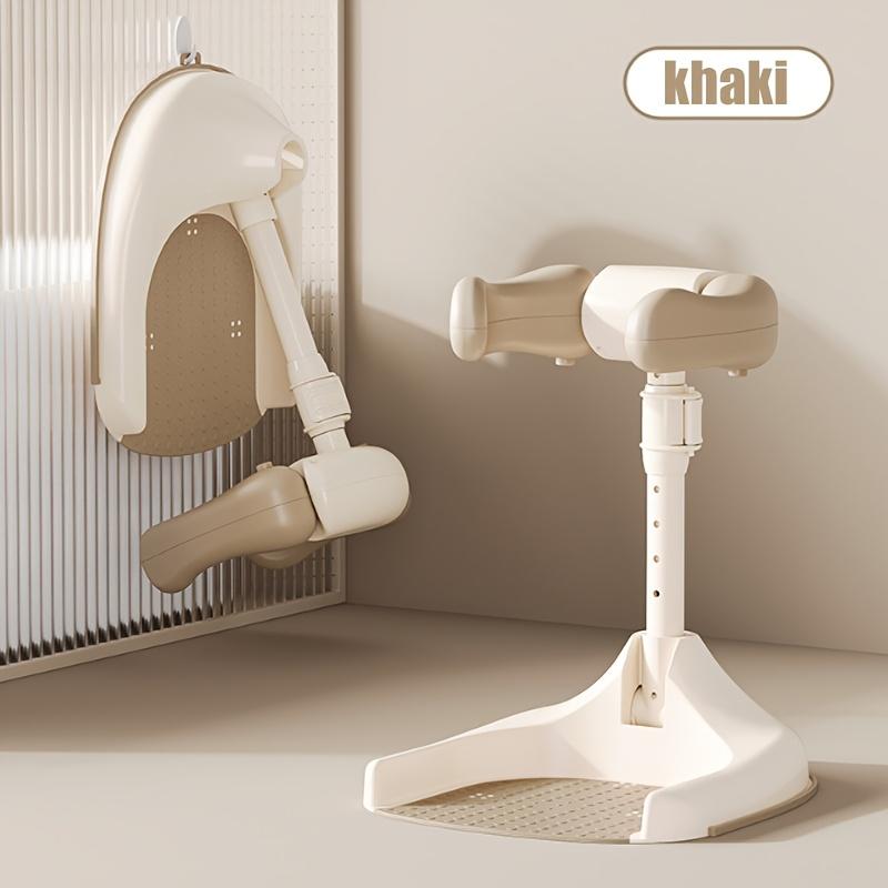 

Baby Standing Bath Aid Foldable Adjustable Height for Both Boys Girls Lightweight Portable Bath Rack Anti slip no installation хаки