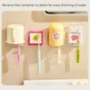 Dopamine Color Kids Cartoon Toothbrush Holder - Damage-Free Adhesive Bathroom Organizer Rack for Electric Toothbrushes