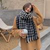 Houndstooth Plaid Ins Scarf Women's Autumn and Winter New Korean Version Versatile Student Shawl Warm Scarf Men's Trend