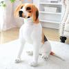 Cute Sitting Dog Plush Soft Stuffed Animal Fluffy Toy Kids Accompany Toy Throw Pillow Decorative
