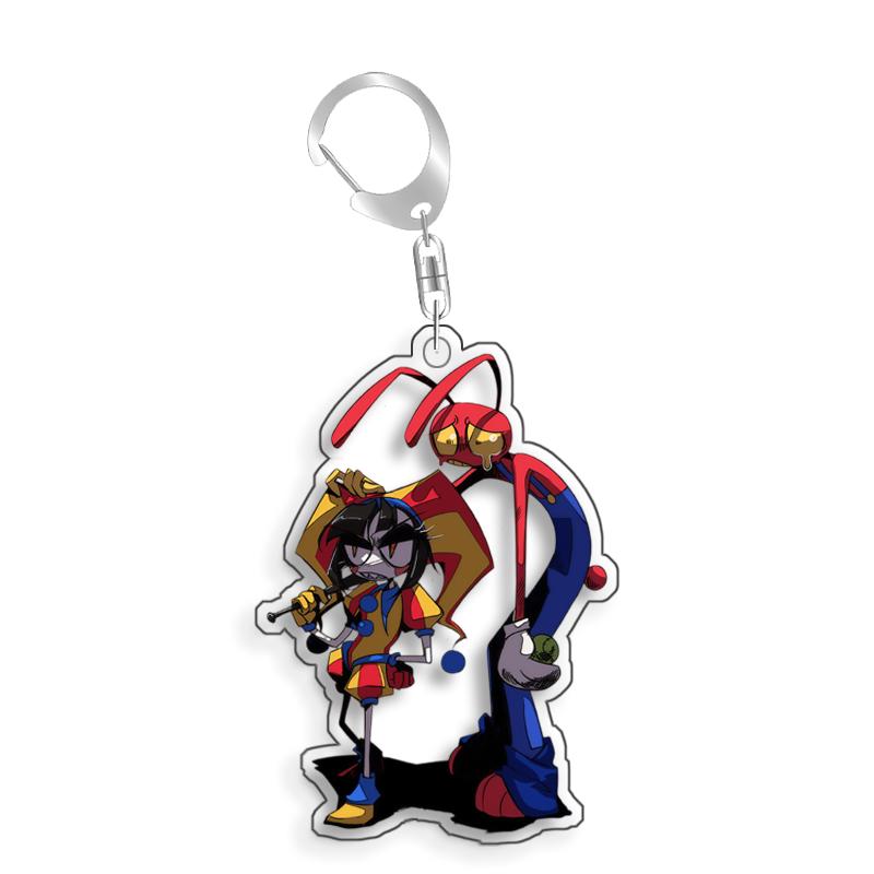 For The Amazing Digital Circus Jax Pomni Ragatha Gangle Acrylic Selfmade Cute Cartoon Anime Keychain Pendant Toy Gifs 5cm