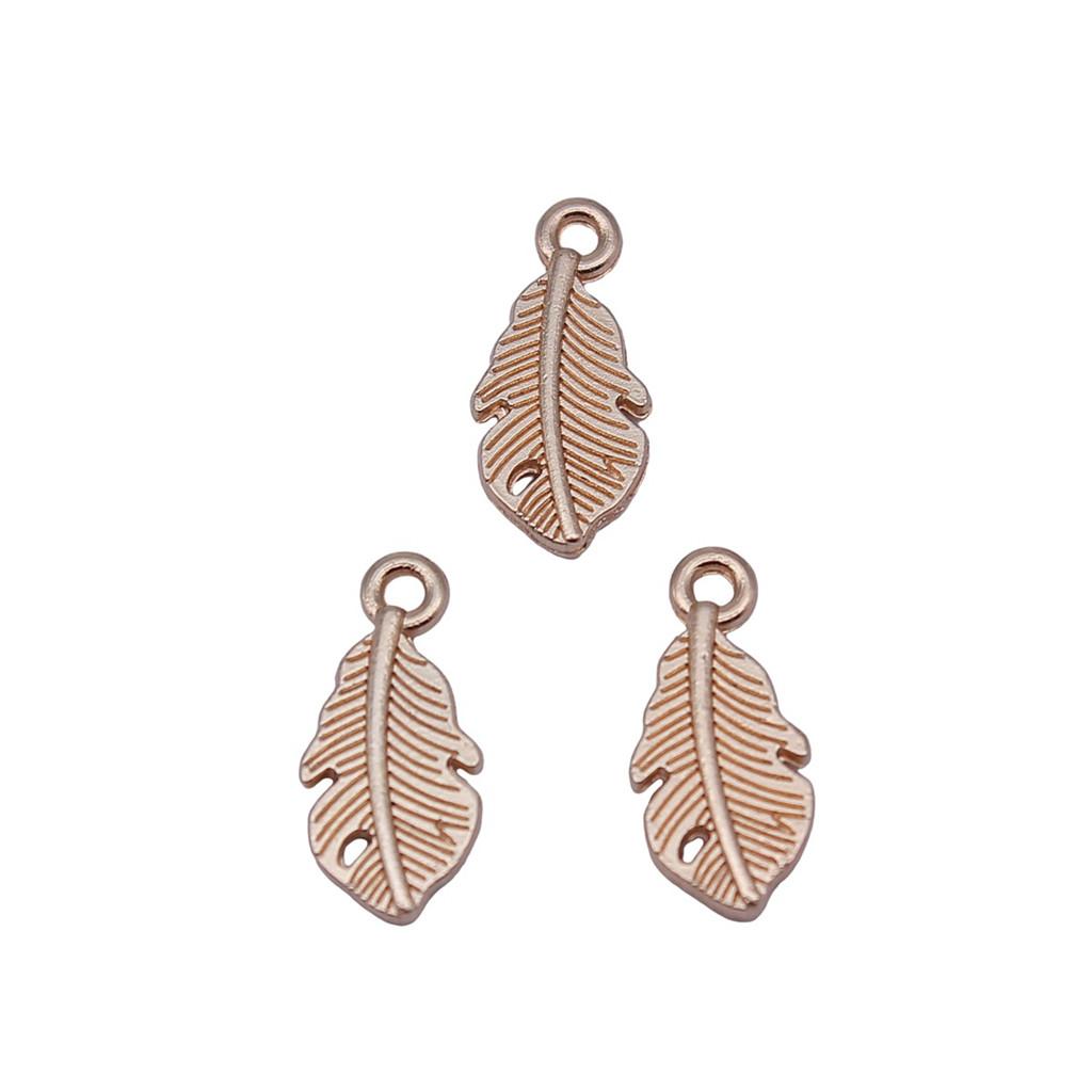 Feather Charms Multi Color Alloy Leaf Pendants For Boho Style DIY Jewelry Accessories