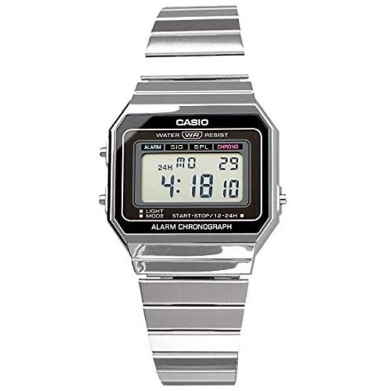 CASIO Digital Wristwatch Vintage Series A700W-1A Unisex Silver Overseas Model