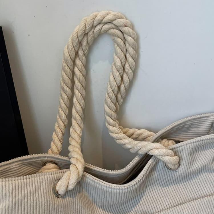 Vintage Corduroy Tote Bag Women's Shoulder Bag