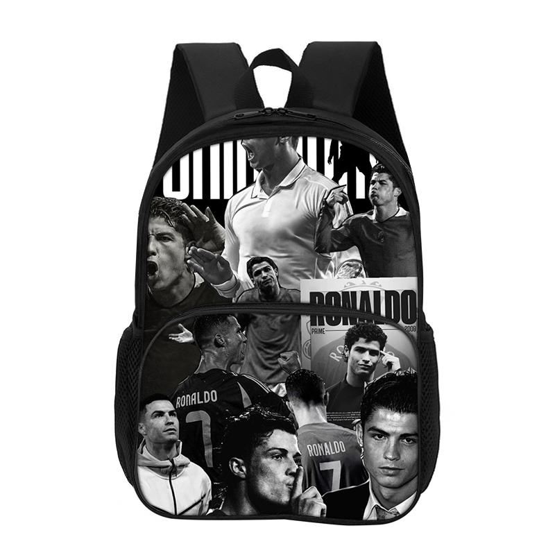 Children Rucksack Carry Bags Pencil Carrier M-Mbappe 3Pcs set with Front Pocket Backpack Football Star Rucksack