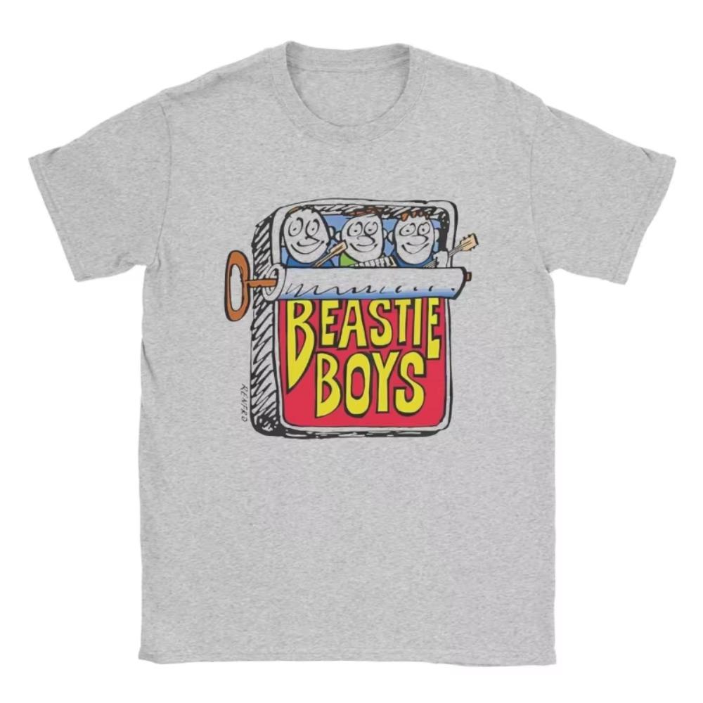 Wesome Beastie Boys Sardine Can T-Shirts for Men Crewneck Cotton T Shirts Short Sleeve Tee Shirt  Trendy Graphic Tee
