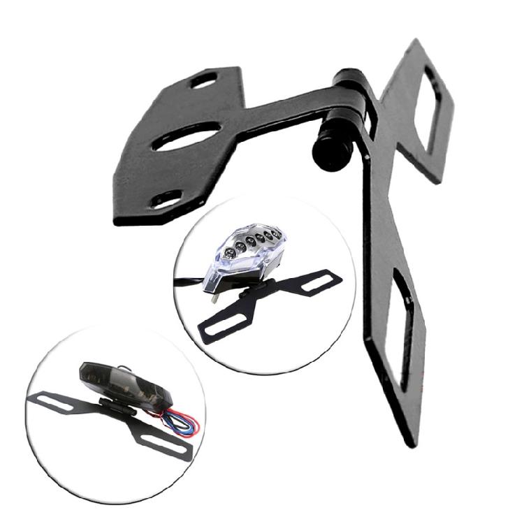 Motorcycle License Number Plate Frame Holder Carbon Steel Bracket