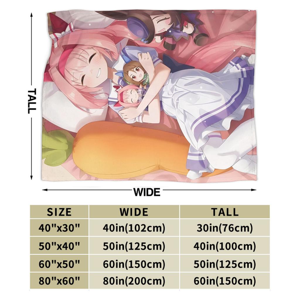 Haru Urara Uma Musume Blankets Coral Fleece Plush Winter Portable Super Soft Throw Blanket for Home Outdoor Bedspreads