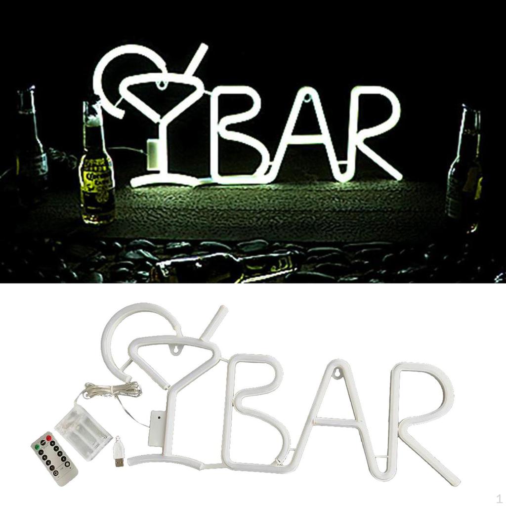 Bar for Business Cocktail LED USB/Battery Powered Wall decor art Pub, , Party, Home,