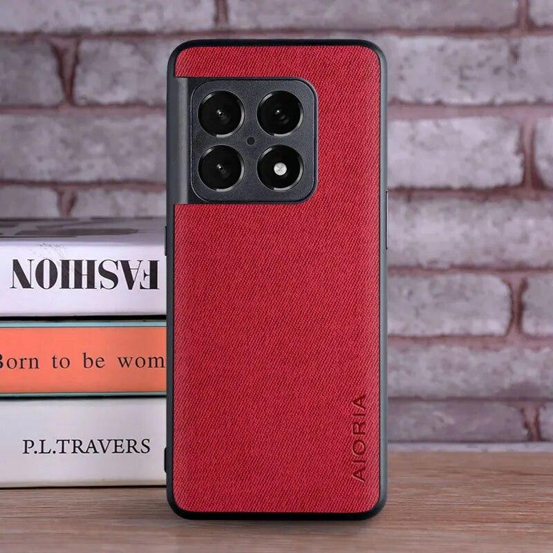 Pouzdro pro Oneplus 10 Pro 10T Luxusní textilní Kožený měkký TPU pevný kryt na telefon pro pouzdro Oneplus 10 pro