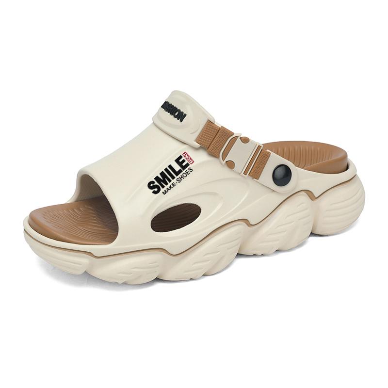New Men's Sandals Big Size Thick-soled Lightweight Slippers Men's Fashionable Casual Sports Sandals Breathable Beach Shoes Men