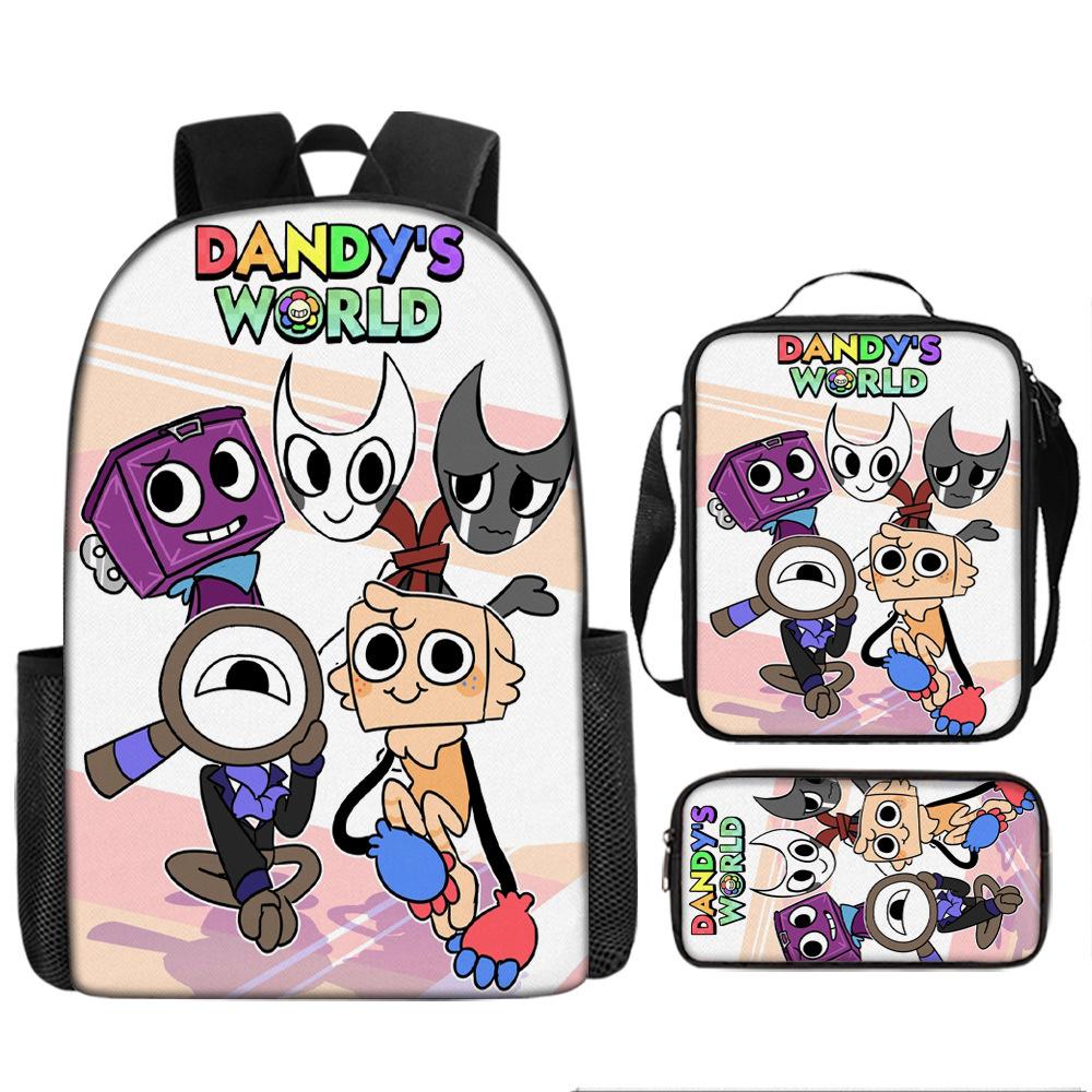 Dandy'S World Student School Bag Dandy'S World Cartoon Cute Backpack Three-Piece Set Satchel Bag Pencil Case