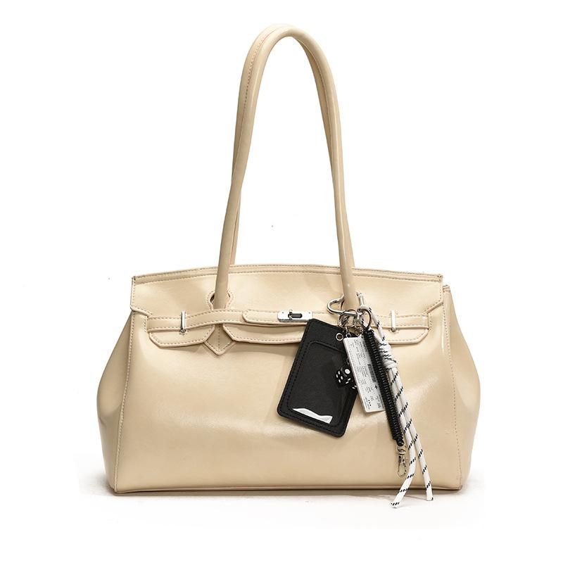 

Сумка большой вместимости Женская новая на плечо подмышку Портативная сумка для поездок no pendant белый