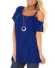 1116 Summer European and American Women's Clothing Ebay New Unilateral Suspender Off-the-shoulder T-shirt Women's Short Sleeves