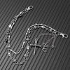 Punk-Stil Schädel Kreuz Doppellagige Metall-Hüftkette für Herren - Hip-Hop Hosenzubehör