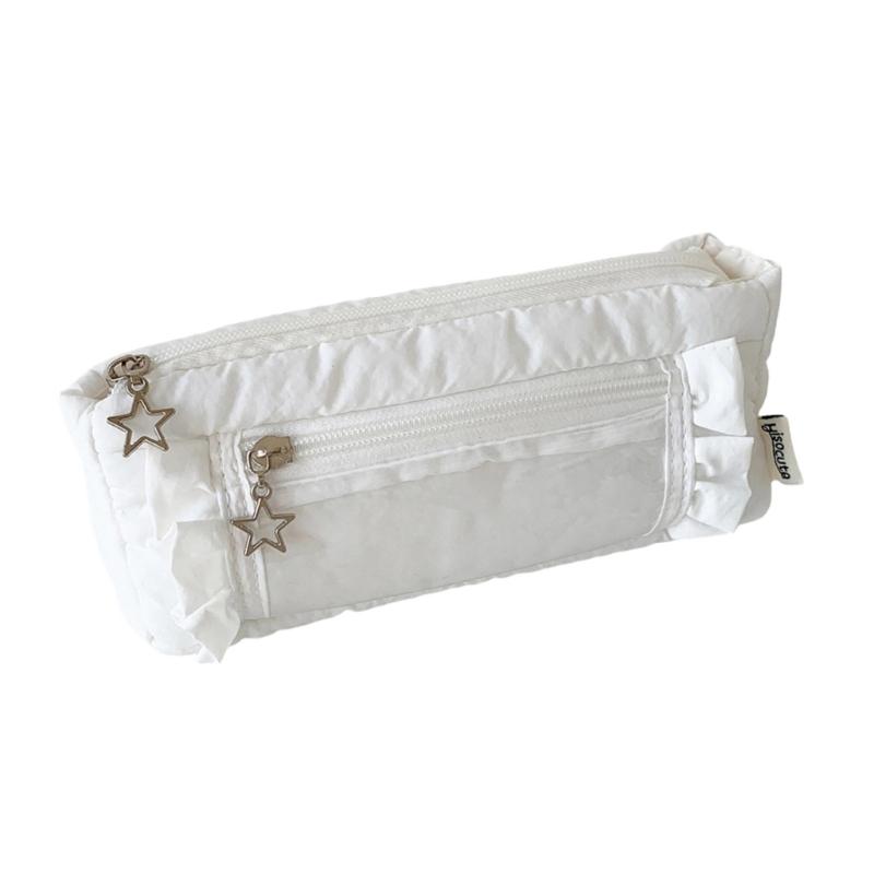 Pencil Pouches Makeup Bag School Office Stationeries Supply Bag Pen Box Pencil Case For Kids Students Desktop Organizers