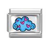 Y2K Dreamy Blue Purple Butterfly Tai Chi Flower Crab Bow Italian Charm Links Fit 9mm Stainless Steel Bracelet DIY Making Jewelry