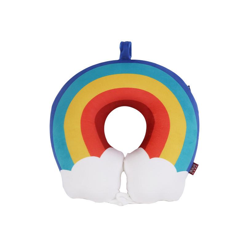 Unicorn Kids U Shape Pillow With Memory Foam And Soft Elastic Cover For Rest